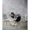 D2.DESIGN Krzesło P016W tworzywo PP czarne, drewniane nogi D2.DESIGN Krzesło P016W tworzywo PP czarne, drewniane nogi