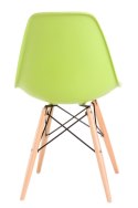 D2.DESIGN Krzesło P016W PP tworzywo zielone, drewniane nogi naturalny wygodne i funkcjonalne D2.DESIGN Krzesło P016W PP tworzywo zielone, drewniane nogi naturalny wygodne i funkcjonalne