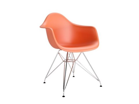 D2.DESIGN Krzesło P018 PP pomarańczowe, chrom nogi D2.DESIGN Krzesło P018 PP pomarańczowe, chrom nogi