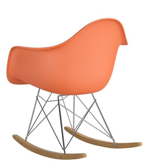 D2.DESIGN Fotel Krzesło P018 RR tworzywo PP pomarańcz inp.RAR, metal chromowany na biegunach D2.DESIGN Fotel Krzesło P018 RR tworzywo PP pomarańcz inp.RAR, metal chromowany na biegunach