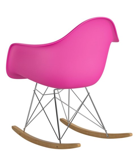 D2.DESIGN Fotel Krzesło P018 RR tworzywo PP na biegunach różowy insp. RAR, metal chromowany D2.DESIGN Fotel Krzesło P018 RR tworzywo PP na biegunach różowy insp. RAR, metal chromowany