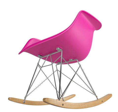 D2.DESIGN Fotel Krzesło P018 RR tworzywo PP na biegunach różowy insp. RAR, metal chromowany D2.DESIGN Fotel Krzesło P018 RR tworzywo PP na biegunach różowy insp. RAR, metal chromowany
