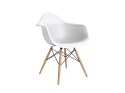 D2.DESIGN Krzesło Fotel P018W PP tworzywo białe, drewniane nogi HF wygodne i funkcjonalne D2.DESIGN Krzesło Fotel P018W PP tworzywo białe, drewniane nogi HF wygodne i funkcjonalne
