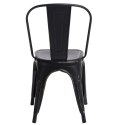 KRZESŁO Paris Antique CZARNE przecierane mat METALOWE można SZTAPLOWAĆ D2.DESIGN do restauracji jadalni kuchni KRZESŁO Paris Antique CZARNE przecierane mat METALOWE można SZTAPLOWAĆ D2.DESIGN do restauracji jadalni kuchni