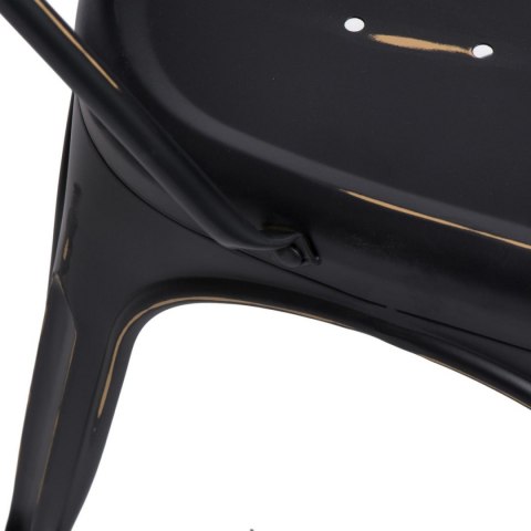 KRZESŁO Paris Antique CZARNE przecierane mat METALOWE można SZTAPLOWAĆ D2.DESIGN do restauracji jadalni kuchni KRZESŁO Paris Antique CZARNE przecierane mat METALOWE można SZTAPLOWAĆ D2.DESIGN do restauracji jadalni kuchni