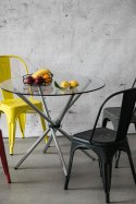 KRZESŁO Paris Antique ŻÓŁTE matowe metalowe D2.DESIGN MEBEL POSTARZANY można SZTAPLOWAĆ KRZESŁO Paris Antique ŻÓŁTE matowe metalowe D2.DESIGN MEBEL POSTARZANY można SZTAPLOWAĆ
