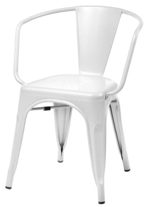 D2.DESIGN Krzesło Paris Arms białe metalowe inspirowane Tol ix, sztaplowanie D2.DESIGN Krzesło Paris Arms białe metalowe inspirowane Tol ix, sztaplowanie