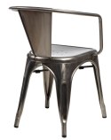 D2.DESIGN Krzesło Paris Arms w kolorze metalu inspirowane Tolix, metalowe, sztaplowanie D2.DESIGN Krzesło Paris Arms w kolorze metalu inspirowane Tolix, metalowe, sztaplowanie