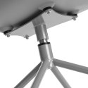 Intesi Krzesło Fotel na kółkach obrotowe Roundy szare tworzywo podstawa metal szary z podłokietnikami Intesi Krzesło Fotel na kółkach obrotowe Roundy szare tworzywo podstawa metal szary z podłokietnikami