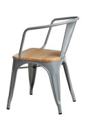 D2.DESIGN Krzesło Paris Arms Wood szare sosna natu ralna D2.DESIGN Krzesło Paris Arms Wood szare sosna natu ralna