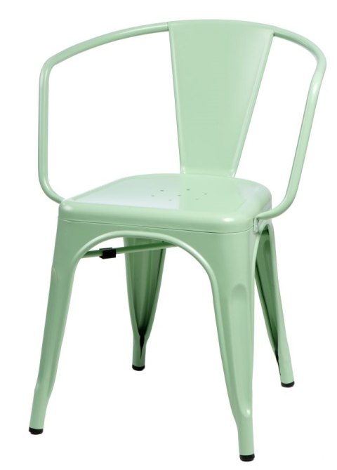 D2.DESIGN Krzesło Paris Arms zielone inspirowane T olix, metalowe sztaplowanie D2.DESIGN Krzesło Paris Arms zielone inspirowane T olix, metalowe sztaplowanie