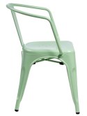 D2.DESIGN Krzesło Paris Arms zielone inspirowane T olix, metalowe sztaplowanie D2.DESIGN Krzesło Paris Arms zielone inspirowane T olix, metalowe sztaplowanie