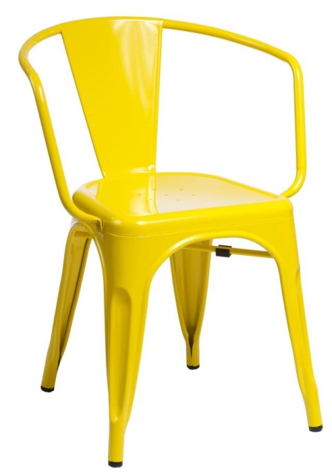 D2.DESIGN Krzesło Paris Arms żółte, metalowe inspirowane Tol ix, można sztaplować D2.DESIGN Krzesło Paris Arms żółte, metalowe inspirowane Tol ix, można sztaplować