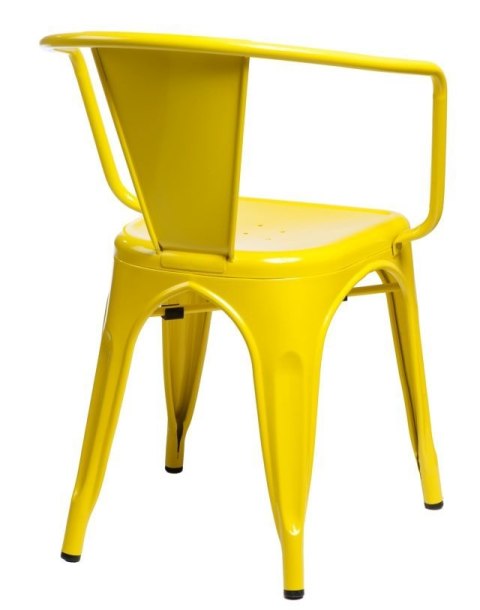 D2.DESIGN Krzesło Paris Arms żółte, metalowe inspirowane Tol ix, można sztaplować D2.DESIGN Krzesło Paris Arms żółte, metalowe inspirowane Tol ix, można sztaplować