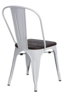 D2.DESIGN Krzesło Paris Wood metalowe białe siedzisko drewno sosna szczot. orzech D2.DESIGN Krzesło Paris Wood metalowe białe siedzisko drewno sosna szczot. orzech