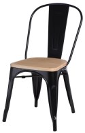 KRZESŁO Paris Wood metalowe CZARNE D2.DESIGN siedzisko DREWNO LAKIEROWANE SOSNA naturalny WYGODNE I WYTRZYMAŁE KRZESŁO Paris Wood metalowe CZARNE D2.DESIGN siedzisko DREWNO LAKIEROWANE SOSNA naturalny WYGODNE I WYTRZYMAŁE