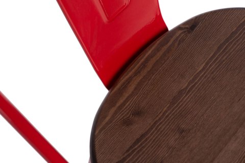 D2.DESIGN Krzesło Paris Wood czerwone sosna orzech D2.DESIGN Krzesło Paris Wood czerwone sosna orzech