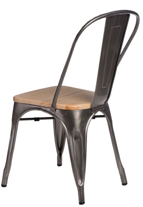 KRZESŁO METALOWE Paris Wood kolor METAL siedzisko drewno lakierowane SOSNA widoczne elementy rdzy - MEBEL POSTARZANY D2.DESIGN KRZESŁO METALOWE Paris Wood kolor METAL siedzisko drewno lakierowane SOSNA widoczne elementy rdzy - MEBEL POSTARZANY D2.DESIGN