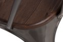 KRZESŁO METALOWE Paris Wood kolor METAL siedzisko DREWNO lakierowane sosna ORZECH ELEMENTY RDZY - MEBEL POSTARZANY D2.DESIGN