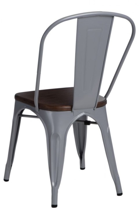 D2.DESIGN Krzesło Paris Wood metalowe szare siedzisko drewniane sosna orzech do restauracji jadalni recepcji kuchni D2.DESIGN Krzesło Paris Wood metalowe szare siedzisko drewniane sosna orzech do restauracji jadalni recepcji kuchni