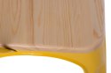 D2.DESIGN Krzesło Paris Wood żółte metalowe siedzisko drewniane sosna naturalna do jadalni restauracji D2.DESIGN Krzesło Paris Wood żółte metalowe siedzisko drewniane sosna naturalna do jadalni restauracji