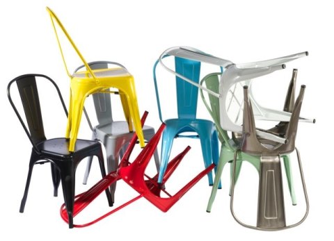 D2.DESIGN Krzesło Paris metalowe białe inspirowane Tolix można sztaplować metal malowany wytrzymałe i stabilne D2.DESIGN Krzesło Paris metalowe białe inspirowane Tolix można sztaplować metal malowany wytrzymałe i stabilne