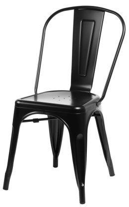 D2.DESIGN Krzesło Paris metalowe czarne , można sztaplować