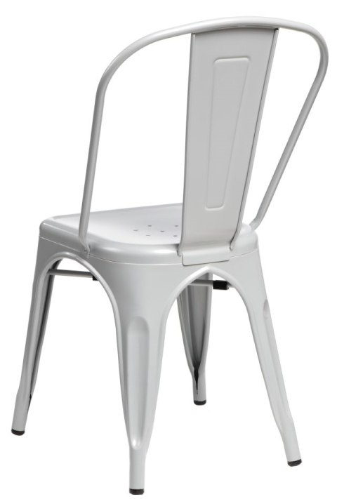 D2.DESIGN Krzesło Paris szare metalowe inspirowane Tolix można sztaplować do restauracji kuchni jadalni D2.DESIGN Krzesło Paris szare metalowe inspirowane Tolix można sztaplować do restauracji kuchni jadalni
