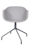 Intesi Krzesło Fotel obrotowe Roundy Light Grey szary jasny tworzywo metal z podłokietnikami Intesi Krzesło Fotel obrotowe Roundy Light Grey szary jasny tworzywo metal z podłokietnikami