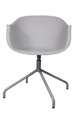 Intesi Krzesło Fotel obrotowe Roundy Light Grey szary jasny tworzywo metal z podłokietnikami