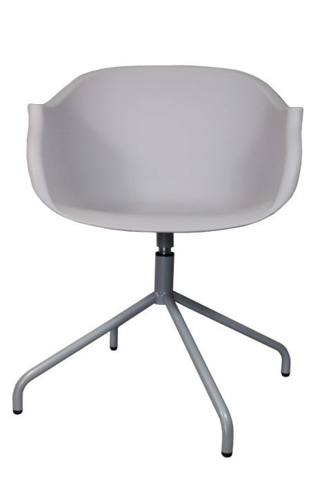 Intesi Krzesło Fotel obrotowe Roundy Light Grey szary jasny tworzywo metal z podłokietnikami Intesi Krzesło Fotel obrotowe Roundy Light Grey szary jasny tworzywo metal z podłokietnikami