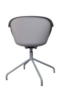Intesi Krzesło Fotel obrotowe Roundy Light Grey szary jasny tworzywo metal z podłokietnikami Intesi Krzesło Fotel obrotowe Roundy Light Grey szary jasny tworzywo metal z podłokietnikami