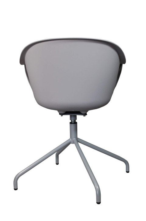 Intesi Krzesło Fotel obrotowe Roundy Light Grey szary jasny tworzywo metal z podłokietnikami Intesi Krzesło Fotel obrotowe Roundy Light Grey szary jasny tworzywo metal z podłokietnikami