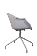 Intesi Krzesło Fotel obrotowe Roundy Light Grey szary jasny tworzywo metal z podłokietnikami Intesi Krzesło Fotel obrotowe Roundy Light Grey szary jasny tworzywo metal z podłokietnikami