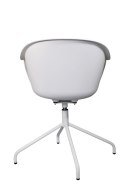 Intesi Krzesło Fotel obrotowe Roundy White biały tworzywo metal z podłokietnikami do biura i salonu Intesi Krzesło Fotel obrotowe Roundy White biały tworzywo metal z podłokietnikami do biura i salonu