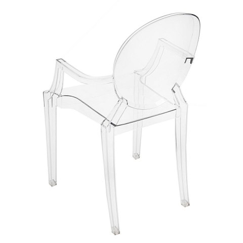 D2.DESIGN Krzesło Royal transparentne poliwęglan z podłokietnikami do domu recepcji lokalu hotelu D2.DESIGN Krzesło Royal transparentne poliwęglan z podłokietnikami do domu recepcji lokalu hotelu