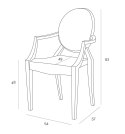D2.DESIGN Krzesło Royal transparentne poliwęglan z podłokietnikami do domu recepcji lokalu hotelu D2.DESIGN Krzesło Royal transparentne poliwęglan z podłokietnikami do domu recepcji lokalu hotelu