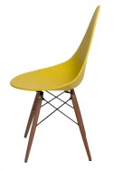 Intesi Krzesło Rush DSW oliwkowe/dark tworzywo podstawa drewno + metal do restauracji jadalni recepcji kuchni