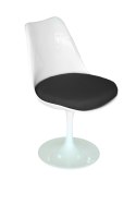 D2.DESIGN Krzesło Tul białe/czarna poduszka D2.DESIGN Krzesło Tul białe/czarna poduszka