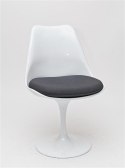 D2.DESIGN Krzesło Tul białe/szara poduszka D2.DESIGN Krzesło Tul białe/szara poduszka