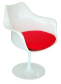 D2.DESIGN Krzesło TulAr białe/czerwona poduszka D2.DESIGN Krzesło TulAr białe/czerwona poduszka