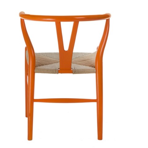 D2.DESIGN Krzesło Wicker Naturalne pomarańczowy in spirowany Wishbone poekspozycji D2.DESIGN Krzesło Wicker Naturalne pomarańczowy in spirowany Wishbone poekspozycji