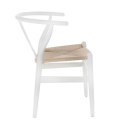 D2.DESIGN Krzesło Wicker siedzisko Naturalne plecionka ze sznurka jutowego białe lite drewno bukowe inspirowany Wishbone D2.DESIGN Krzesło Wicker siedzisko Naturalne plecionka ze sznurka jutowego białe lite drewno bukowe inspirowany Wishbone