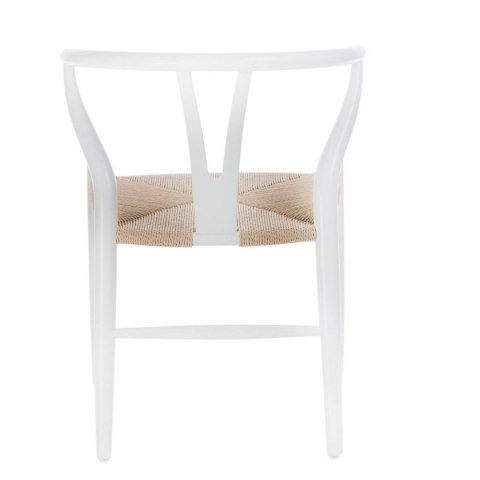 D2.DESIGN Krzesło Wicker siedzisko Naturalne plecionka ze sznurka jutowego białe lite drewno bukowe inspirowany Wishbone D2.DESIGN Krzesło Wicker siedzisko Naturalne plecionka ze sznurka jutowego białe lite drewno bukowe inspirowany Wishbone