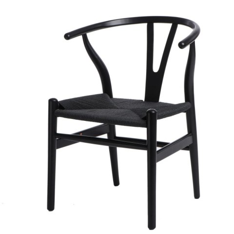 KRZESŁO CZARNE Wicker D2.DESIGN lite DREWNO bukowe siedzisko wyplatany SZNUREK JUTOWY CZARNY inspirowany Wishbone KRZESŁO CZARNE Wicker D2.DESIGN lite DREWNO bukowe siedzisko wyplatany SZNUREK JUTOWY CZARNY inspirowany Wishbone
