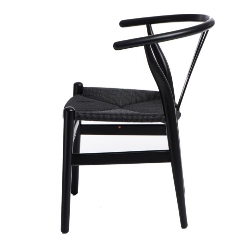 KRZESŁO CZARNE Wicker D2.DESIGN lite DREWNO bukowe siedzisko wyplatany SZNUREK JUTOWY CZARNY inspirowany Wishbone KRZESŁO CZARNE Wicker D2.DESIGN lite DREWNO bukowe siedzisko wyplatany SZNUREK JUTOWY CZARNY inspirowany Wishbone