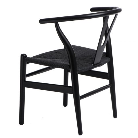 KRZESŁO CZARNE Wicker D2.DESIGN lite DREWNO bukowe siedzisko wyplatany SZNUREK JUTOWY CZARNY inspirowany Wishbone KRZESŁO CZARNE Wicker D2.DESIGN lite DREWNO bukowe siedzisko wyplatany SZNUREK JUTOWY CZARNY inspirowany Wishbone