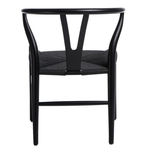 KRZESŁO CZARNE Wicker D2.DESIGN lite DREWNO bukowe siedzisko wyplatany SZNUREK JUTOWY CZARNY inspirowany Wishbone KRZESŁO CZARNE Wicker D2.DESIGN lite DREWNO bukowe siedzisko wyplatany SZNUREK JUTOWY CZARNY inspirowany Wishbone