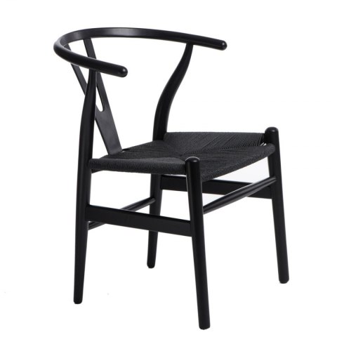 KRZESŁO CZARNE Wicker D2.DESIGN lite DREWNO bukowe siedzisko wyplatany SZNUREK JUTOWY CZARNY inspirowany Wishbone KRZESŁO CZARNE Wicker D2.DESIGN lite DREWNO bukowe siedzisko wyplatany SZNUREK JUTOWY CZARNY inspirowany Wishbone