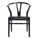 KRZESŁO CZARNE Wicker D2.DESIGN lite DREWNO bukowe siedzisko wyplatany SZNUREK JUTOWY CZARNY inspirowany Wishbone KRZESŁO CZARNE Wicker D2.DESIGN lite DREWNO bukowe siedzisko wyplatany SZNUREK JUTOWY CZARNY inspirowany Wishbone
